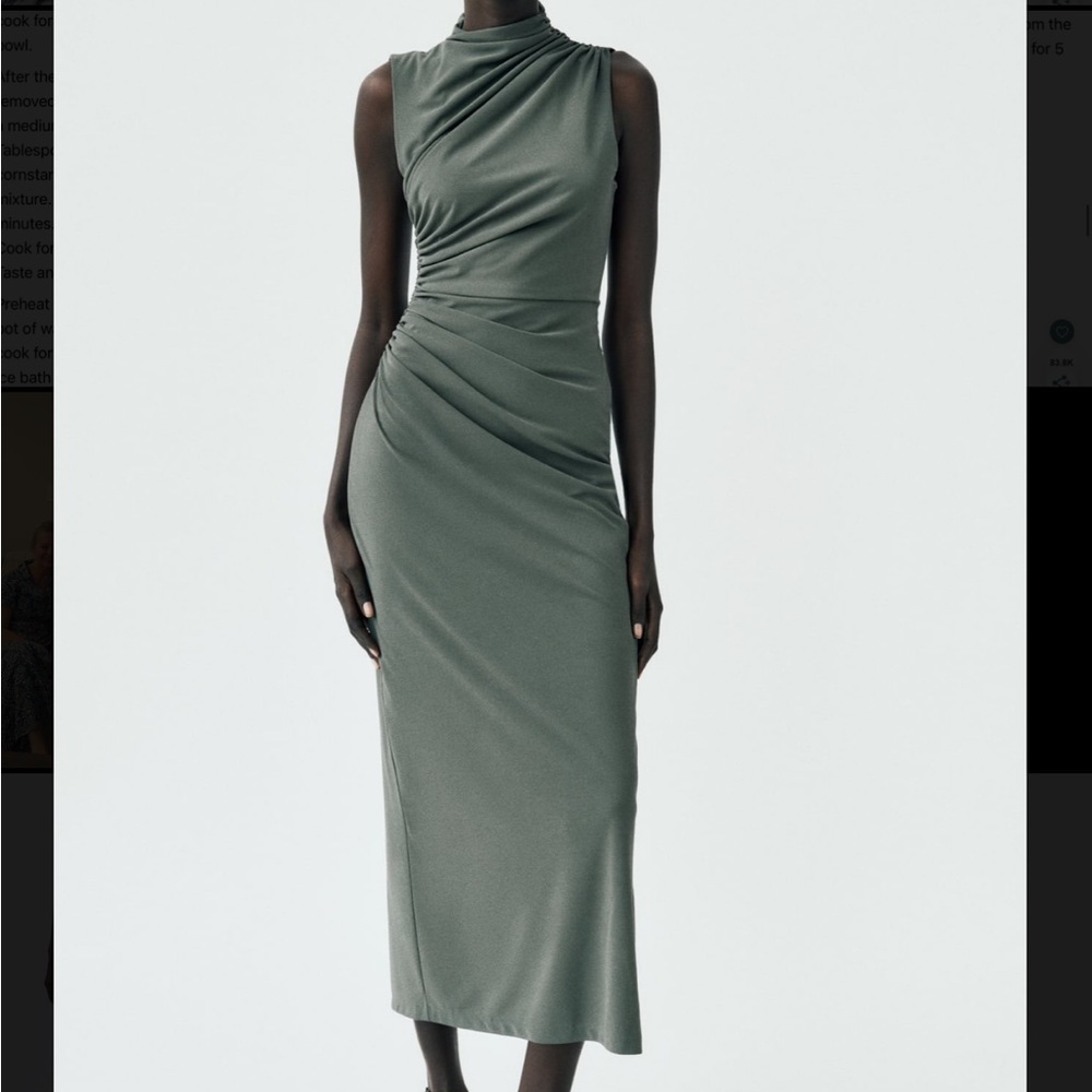 Draped midi dress